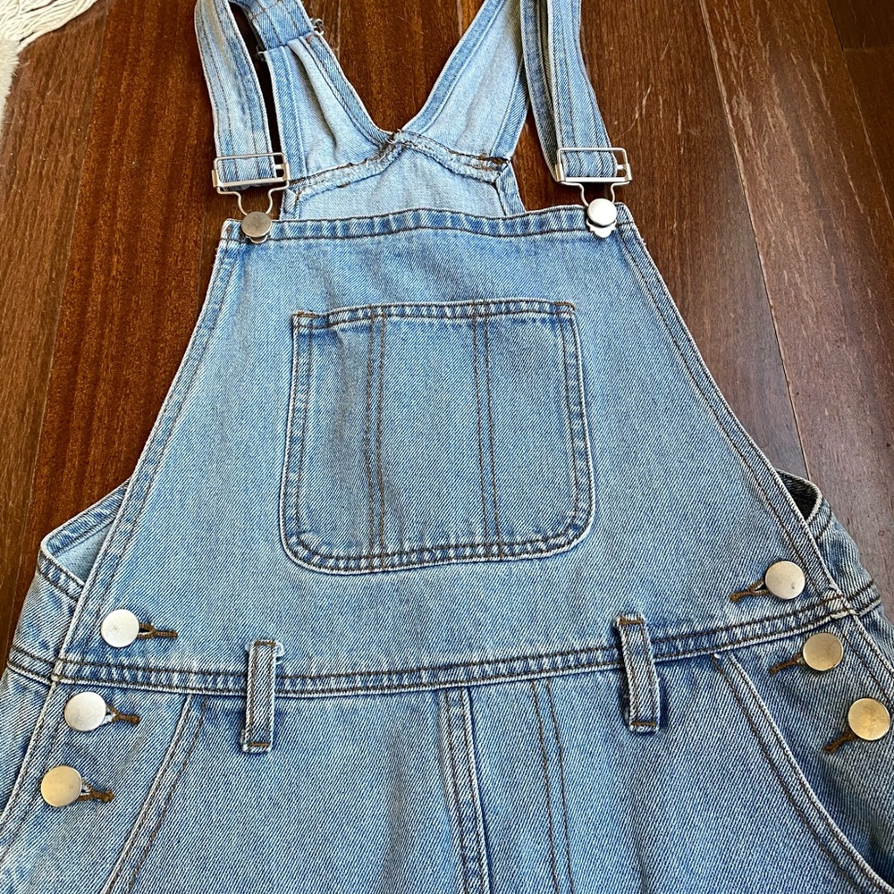 Brandy Melville | Denim Cutoff Overall Dress - Picture 3 of 5